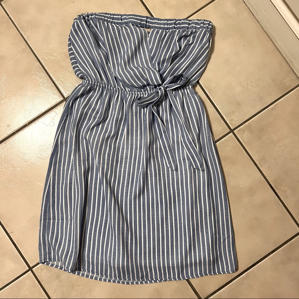 Blue & White Stripped Dress